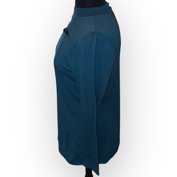 NWT LANE BRYANT Mockneck Tee with Cutout Blouse - 14/16 Legion Blue - Picture 3 of 14